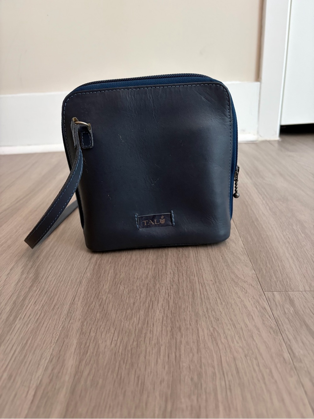 TAL Leather Navy Crossbody Bag